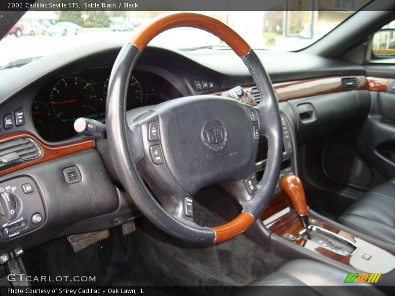 Sable Black / Black 2002 Cadillac Seville STS