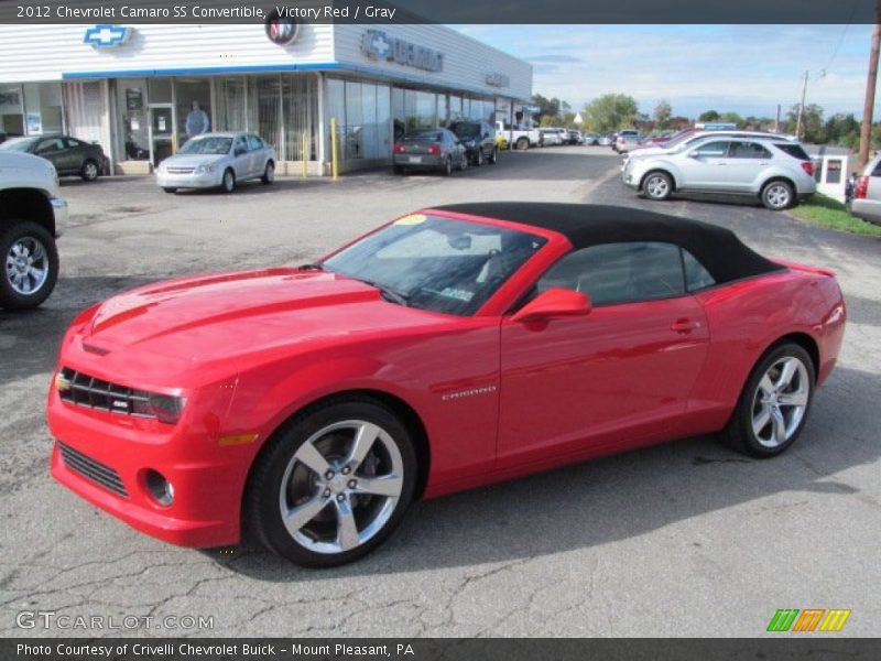 Victory Red / Gray 2012 Chevrolet Camaro SS Convertible