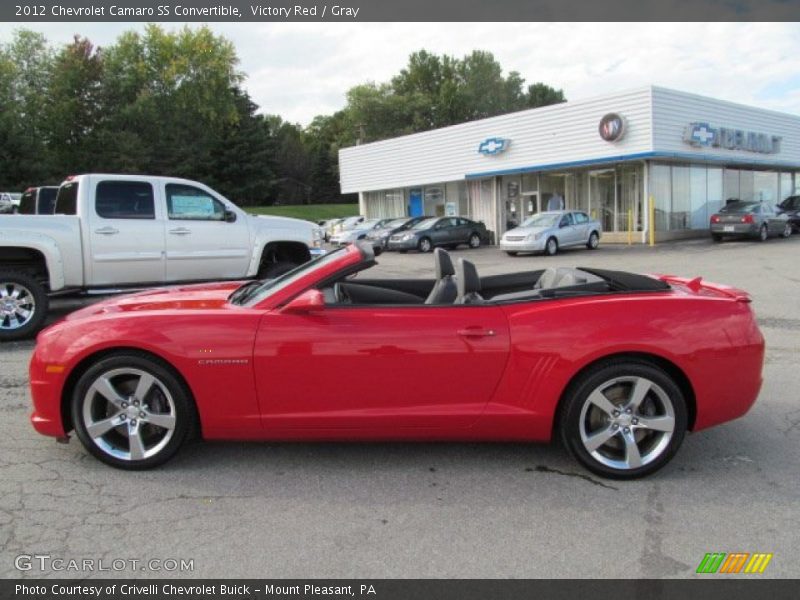 Victory Red / Gray 2012 Chevrolet Camaro SS Convertible