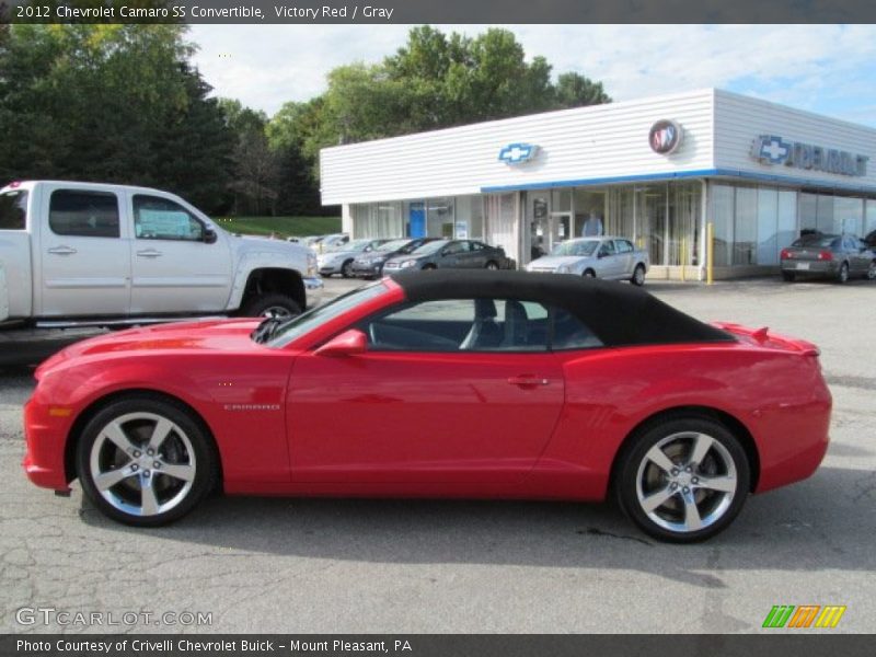 Victory Red / Gray 2012 Chevrolet Camaro SS Convertible
