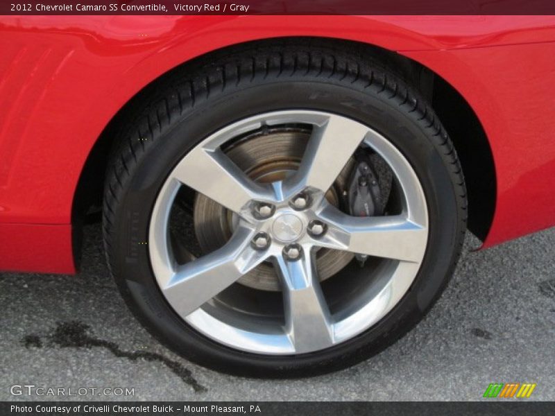 Victory Red / Gray 2012 Chevrolet Camaro SS Convertible