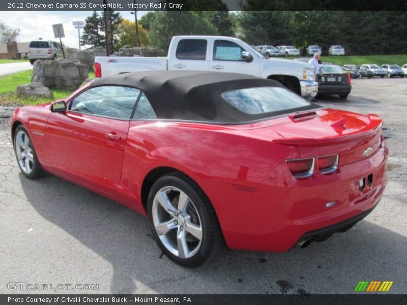 Victory Red / Gray 2012 Chevrolet Camaro SS Convertible