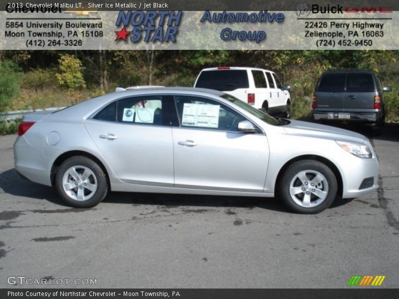 Silver Ice Metallic / Jet Black 2013 Chevrolet Malibu LT