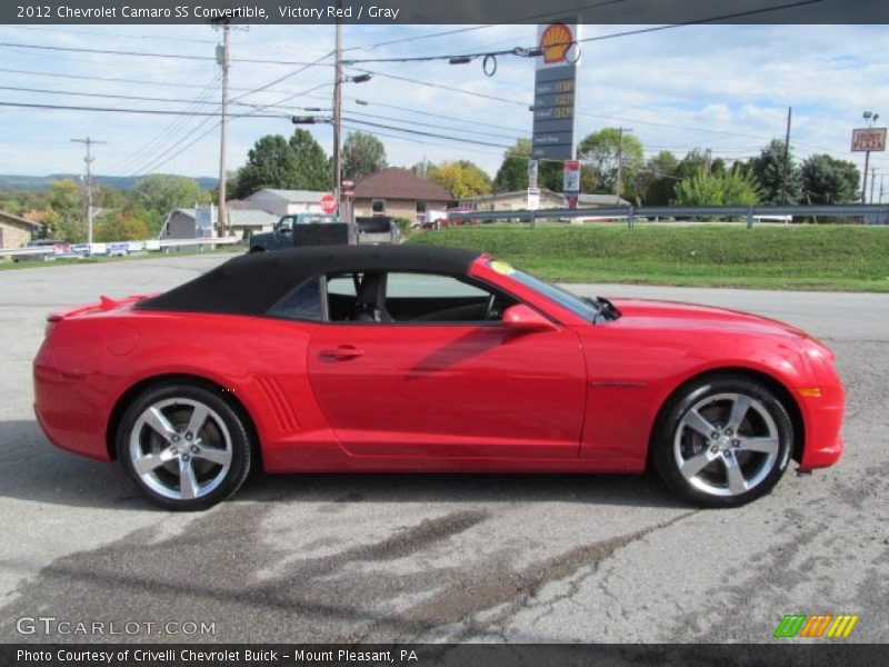 Victory Red / Gray 2012 Chevrolet Camaro SS Convertible