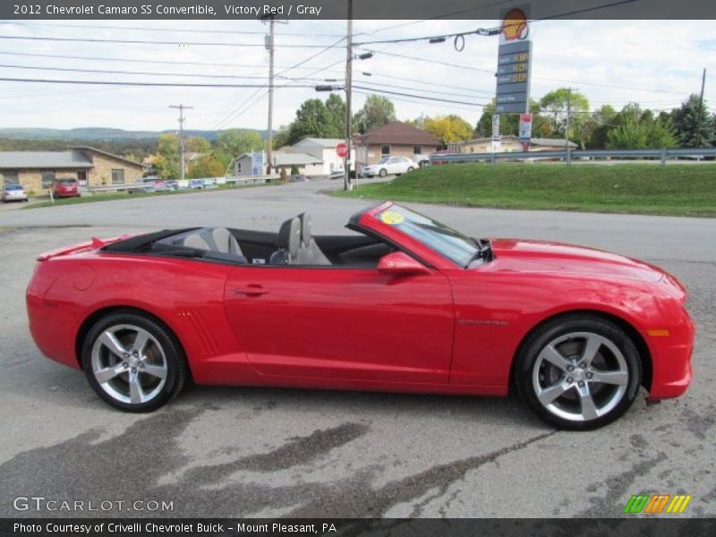 Victory Red / Gray 2012 Chevrolet Camaro SS Convertible