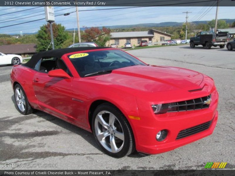 Victory Red / Gray 2012 Chevrolet Camaro SS Convertible