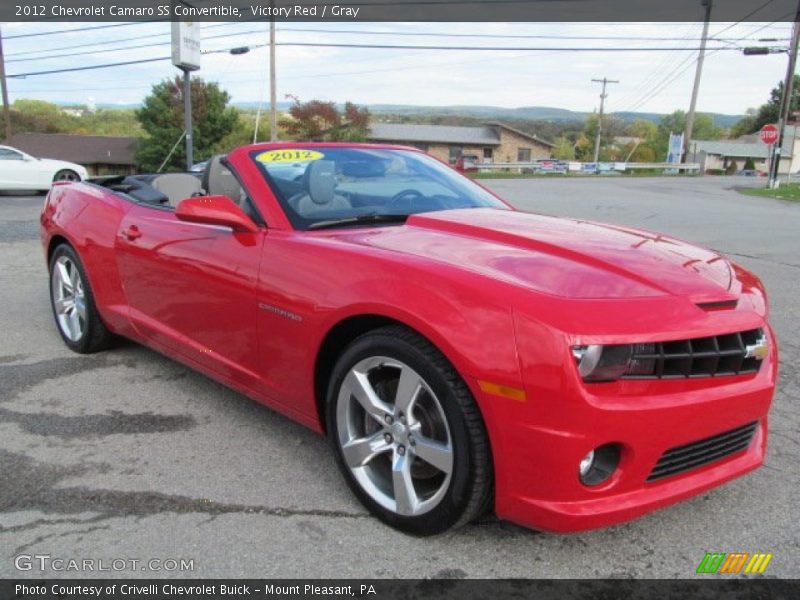 Victory Red / Gray 2012 Chevrolet Camaro SS Convertible