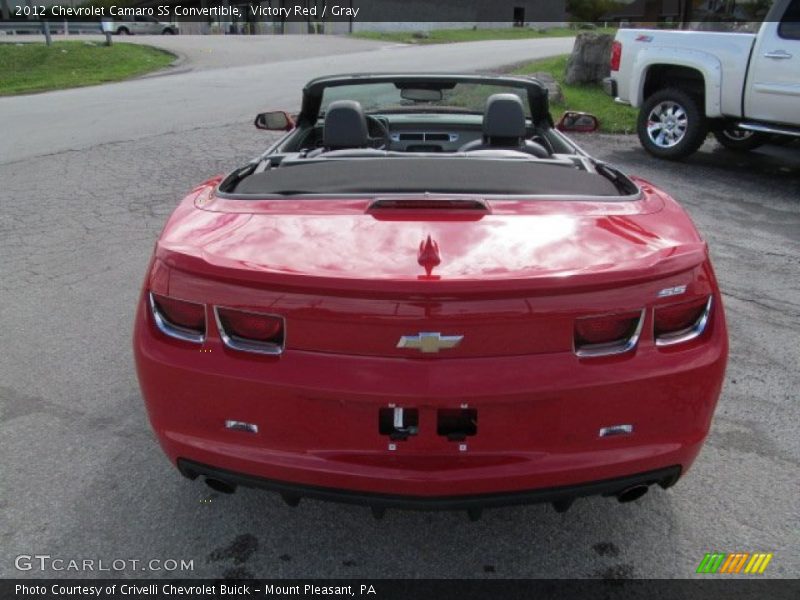 Victory Red / Gray 2012 Chevrolet Camaro SS Convertible