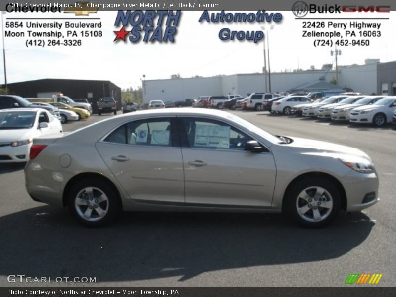 Champagne Silver Metallic / Jet Black/Titanium 2013 Chevrolet Malibu LS