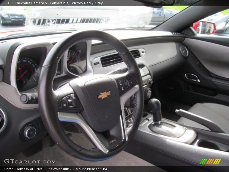 Victory Red / Gray 2012 Chevrolet Camaro SS Convertible