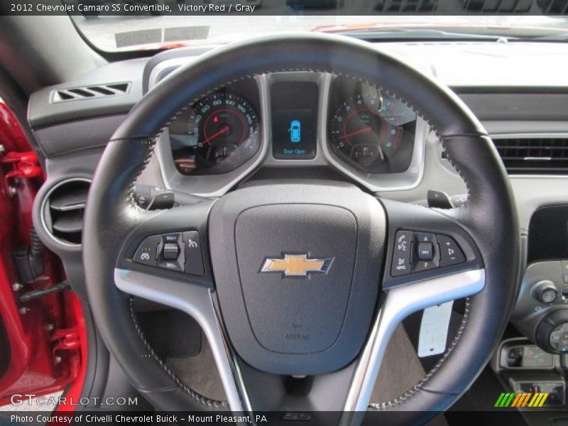 Victory Red / Gray 2012 Chevrolet Camaro SS Convertible