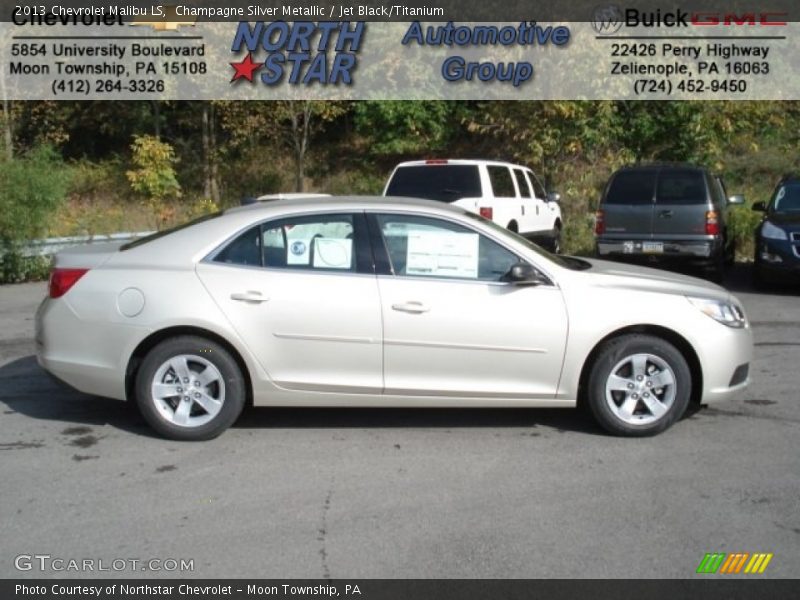 Champagne Silver Metallic / Jet Black/Titanium 2013 Chevrolet Malibu LS