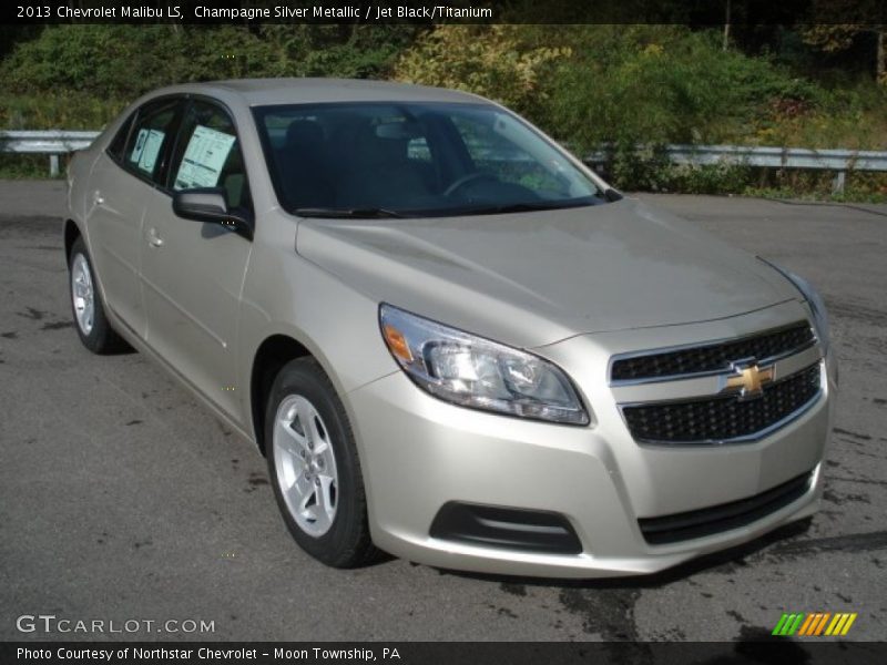 Champagne Silver Metallic / Jet Black/Titanium 2013 Chevrolet Malibu LS