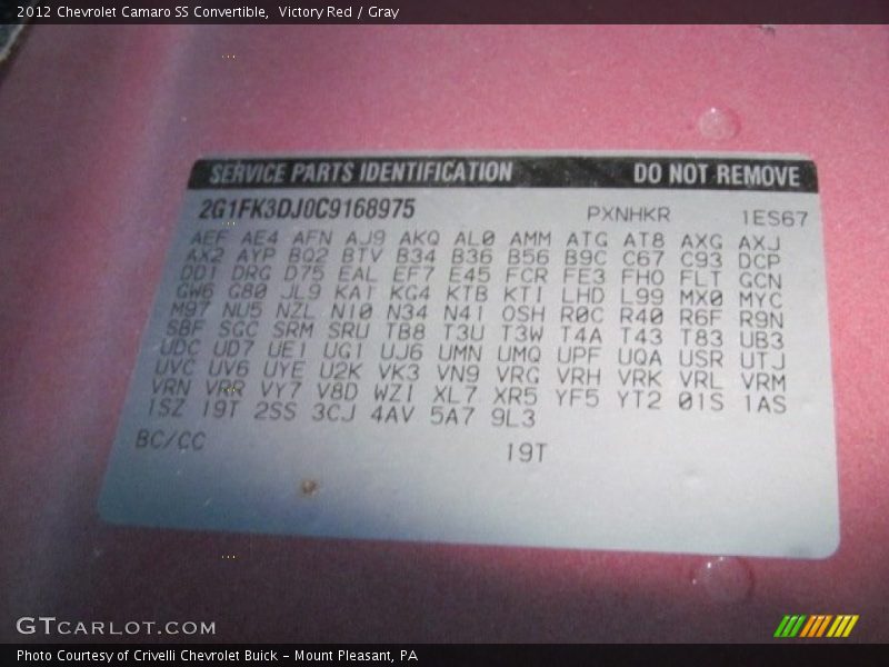 Victory Red / Gray 2012 Chevrolet Camaro SS Convertible