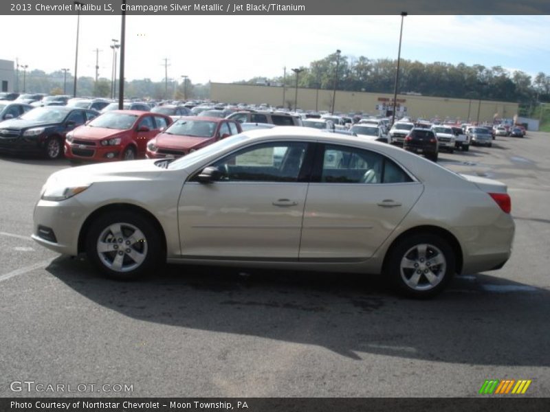 Champagne Silver Metallic / Jet Black/Titanium 2013 Chevrolet Malibu LS