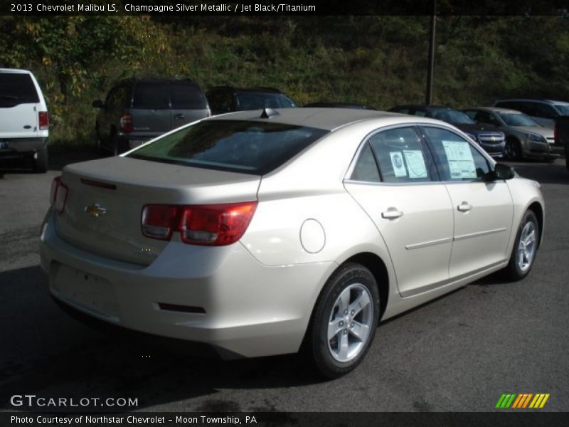 Champagne Silver Metallic / Jet Black/Titanium 2013 Chevrolet Malibu LS