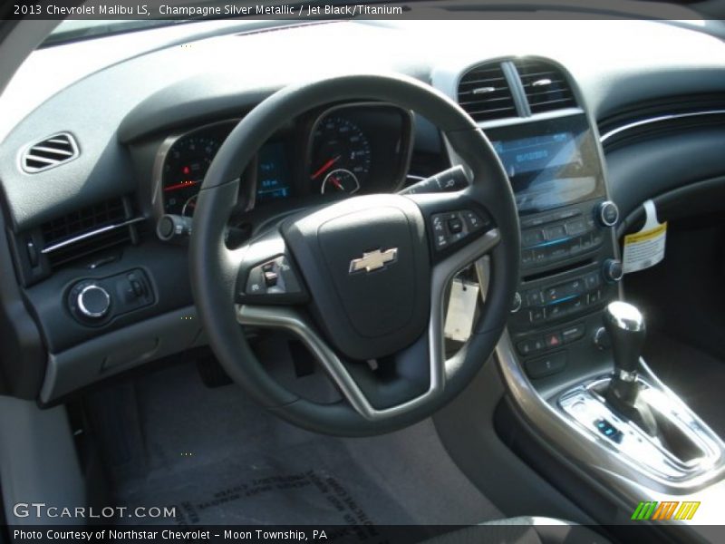 Champagne Silver Metallic / Jet Black/Titanium 2013 Chevrolet Malibu LS