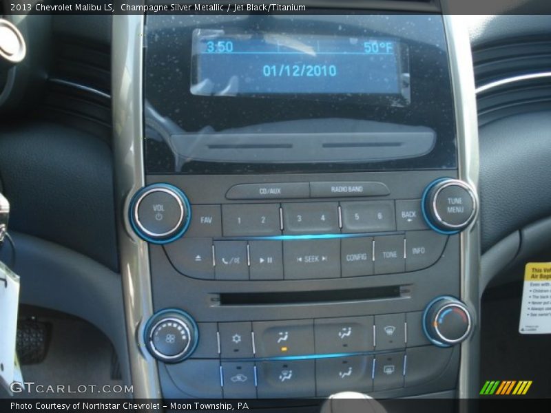 Champagne Silver Metallic / Jet Black/Titanium 2013 Chevrolet Malibu LS