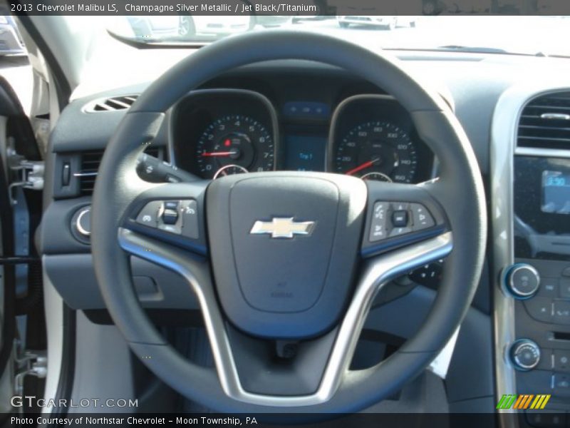 Champagne Silver Metallic / Jet Black/Titanium 2013 Chevrolet Malibu LS