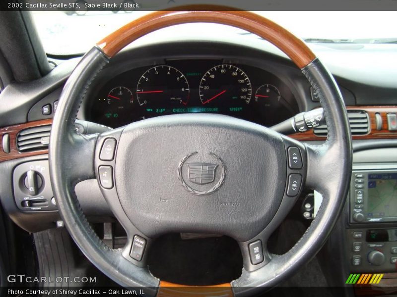Sable Black / Black 2002 Cadillac Seville STS