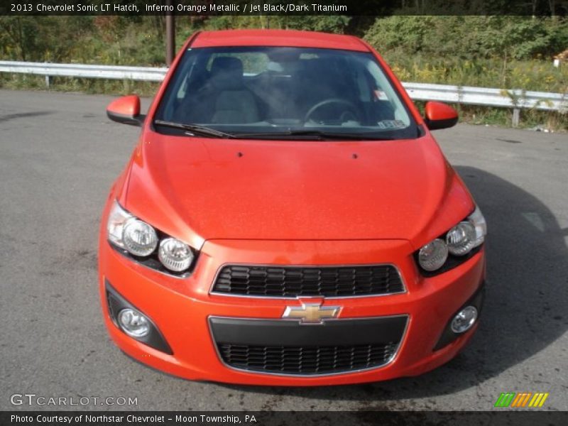 Inferno Orange Metallic / Jet Black/Dark Titanium 2013 Chevrolet Sonic LT Hatch
