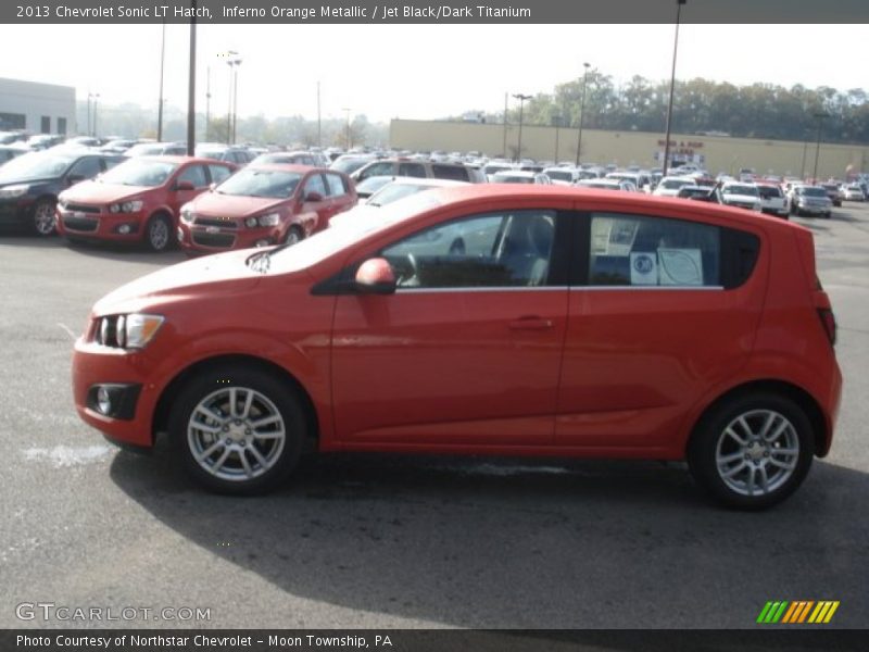 Inferno Orange Metallic / Jet Black/Dark Titanium 2013 Chevrolet Sonic LT Hatch