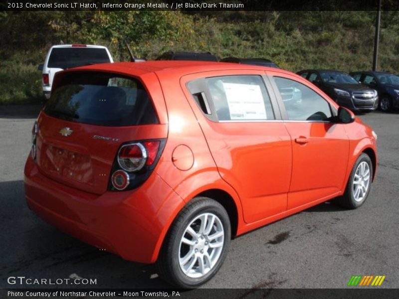 Inferno Orange Metallic / Jet Black/Dark Titanium 2013 Chevrolet Sonic LT Hatch