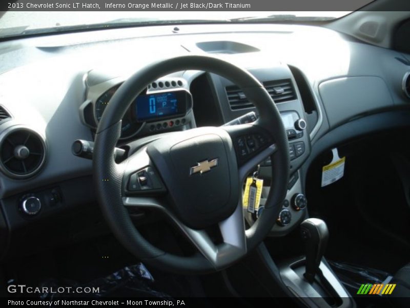 Inferno Orange Metallic / Jet Black/Dark Titanium 2013 Chevrolet Sonic LT Hatch