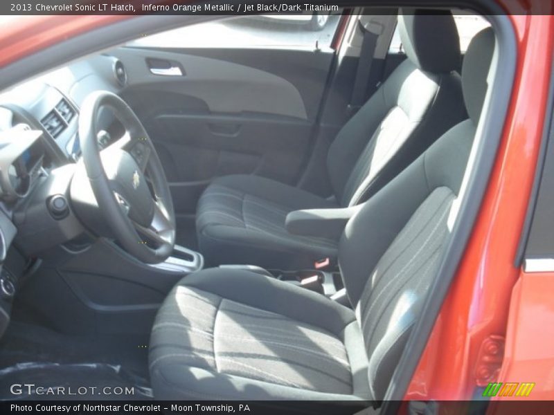 Inferno Orange Metallic / Jet Black/Dark Titanium 2013 Chevrolet Sonic LT Hatch
