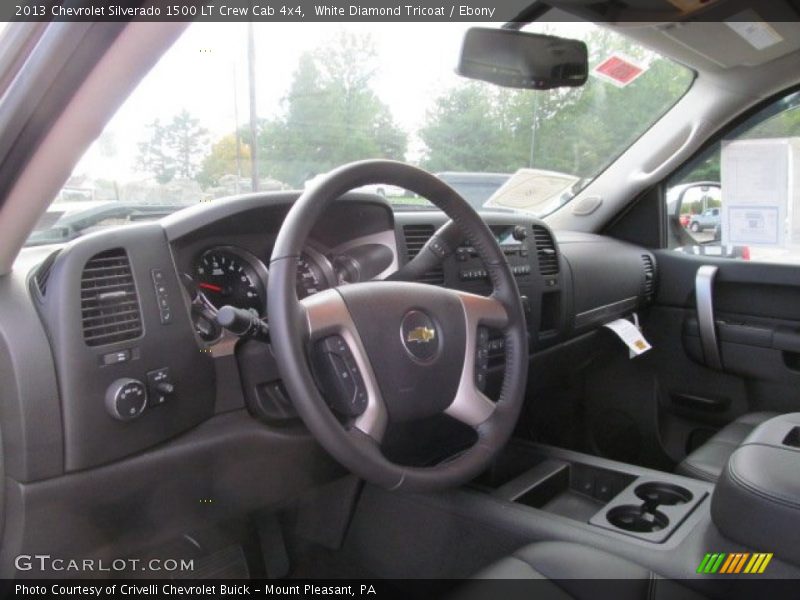 White Diamond Tricoat / Ebony 2013 Chevrolet Silverado 1500 LT Crew Cab 4x4