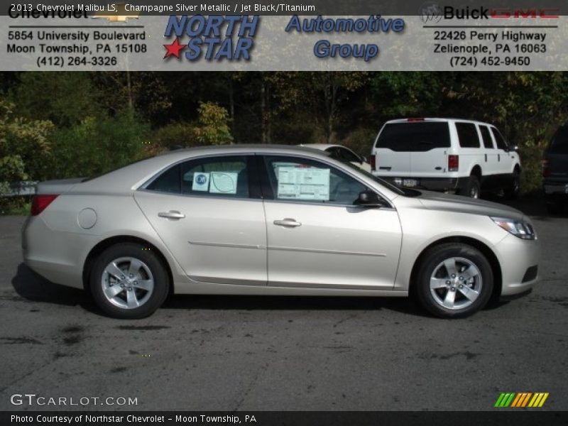 Champagne Silver Metallic / Jet Black/Titanium 2013 Chevrolet Malibu LS