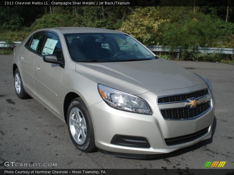 Champagne Silver Metallic / Jet Black/Titanium 2013 Chevrolet Malibu LS
