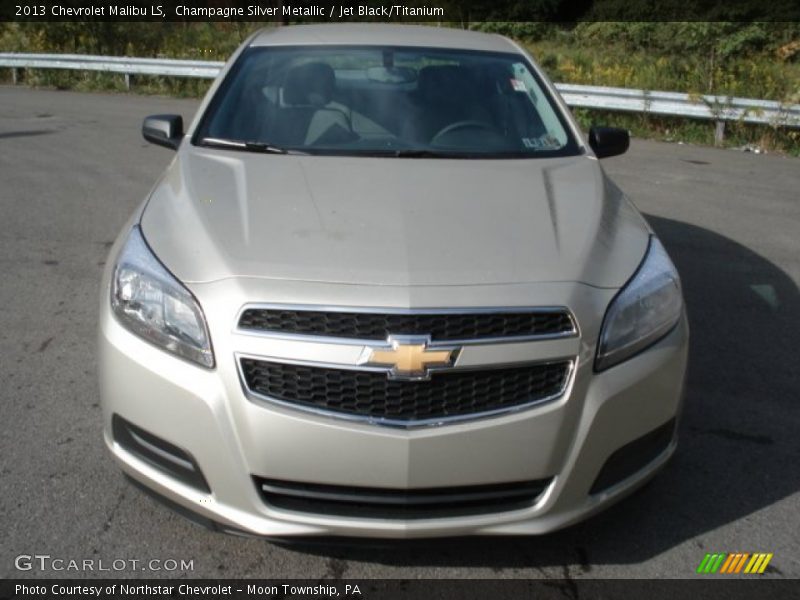 Champagne Silver Metallic / Jet Black/Titanium 2013 Chevrolet Malibu LS