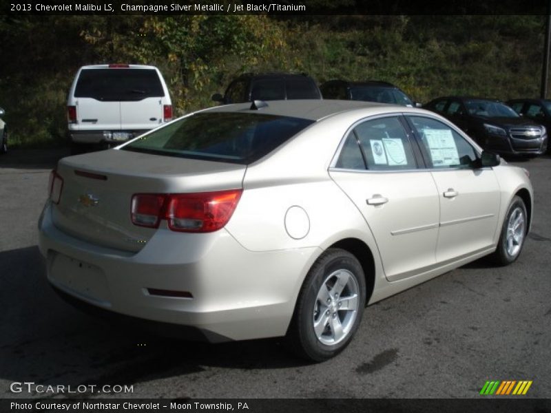 Champagne Silver Metallic / Jet Black/Titanium 2013 Chevrolet Malibu LS