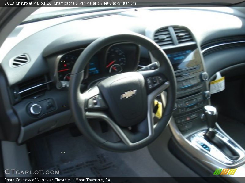 Champagne Silver Metallic / Jet Black/Titanium 2013 Chevrolet Malibu LS