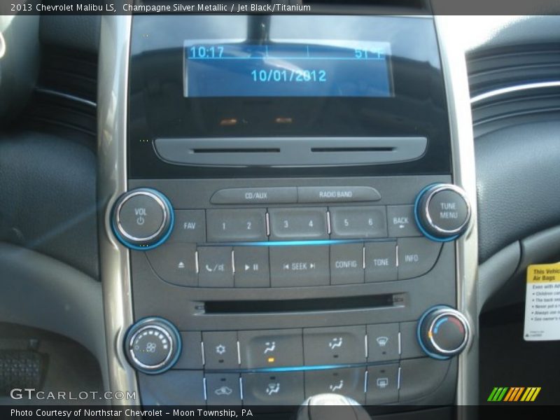 Champagne Silver Metallic / Jet Black/Titanium 2013 Chevrolet Malibu LS