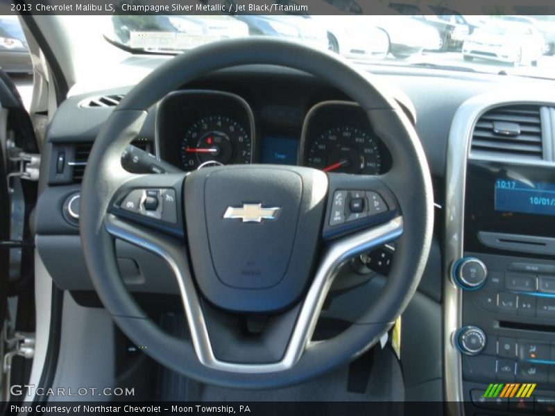 Champagne Silver Metallic / Jet Black/Titanium 2013 Chevrolet Malibu LS