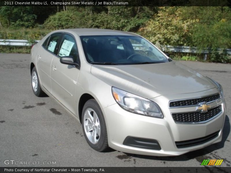 Champagne Silver Metallic / Jet Black/Titanium 2013 Chevrolet Malibu LS
