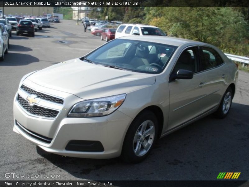 Champagne Silver Metallic / Jet Black/Titanium 2013 Chevrolet Malibu LS