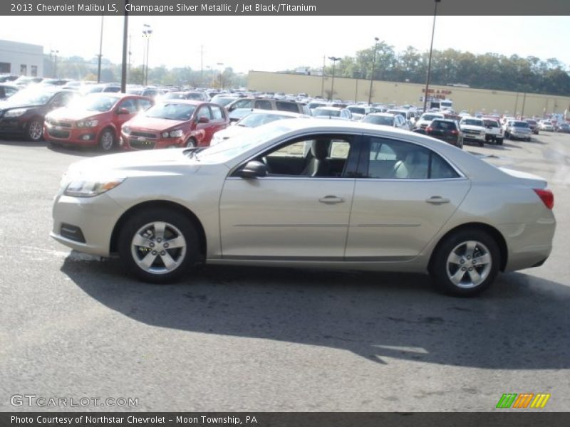 Champagne Silver Metallic / Jet Black/Titanium 2013 Chevrolet Malibu LS
