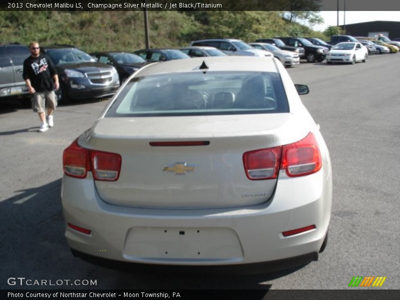 Champagne Silver Metallic / Jet Black/Titanium 2013 Chevrolet Malibu LS