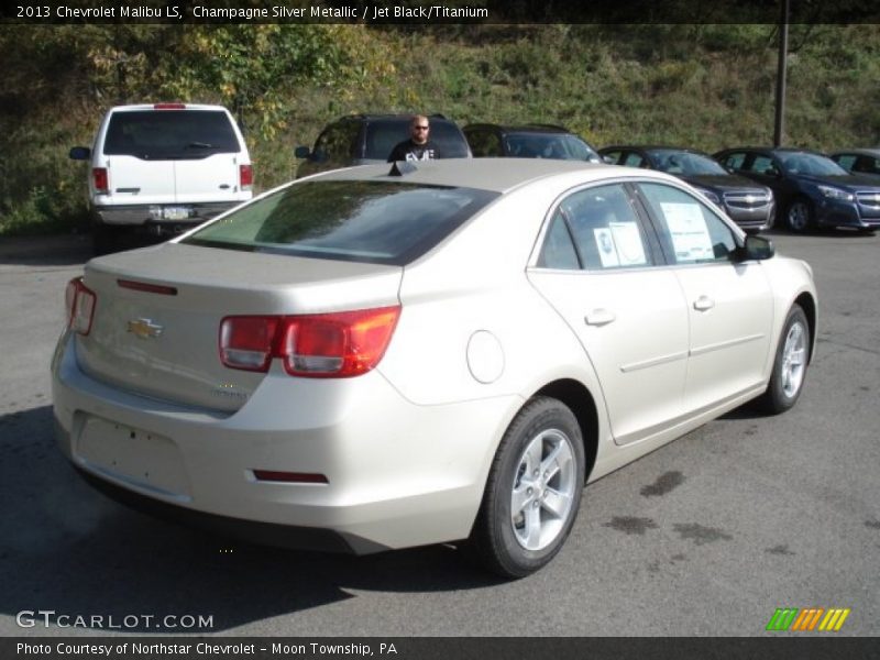 Champagne Silver Metallic / Jet Black/Titanium 2013 Chevrolet Malibu LS