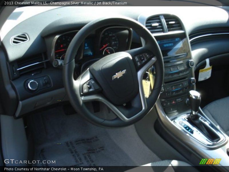 Champagne Silver Metallic / Jet Black/Titanium 2013 Chevrolet Malibu LS