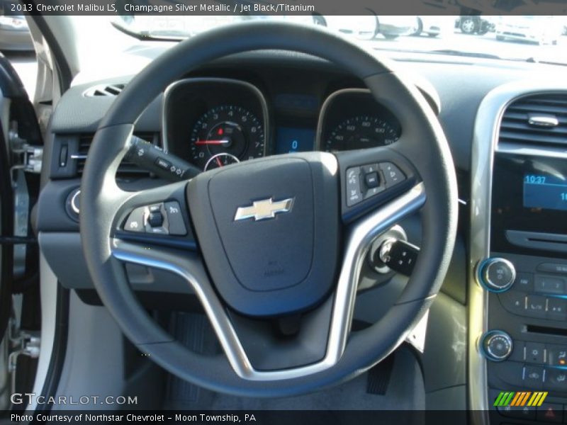 Champagne Silver Metallic / Jet Black/Titanium 2013 Chevrolet Malibu LS