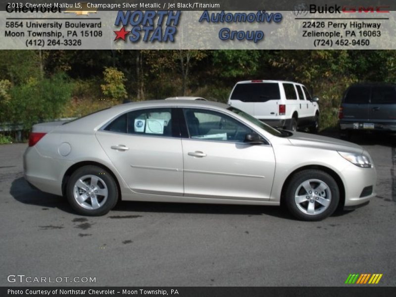 Champagne Silver Metallic / Jet Black/Titanium 2013 Chevrolet Malibu LS