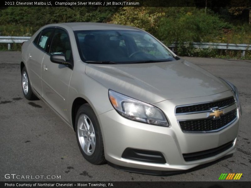Champagne Silver Metallic / Jet Black/Titanium 2013 Chevrolet Malibu LS