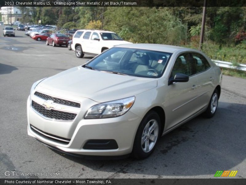 Champagne Silver Metallic / Jet Black/Titanium 2013 Chevrolet Malibu LS