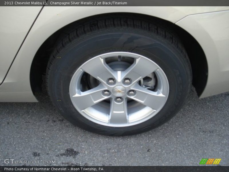 Champagne Silver Metallic / Jet Black/Titanium 2013 Chevrolet Malibu LS