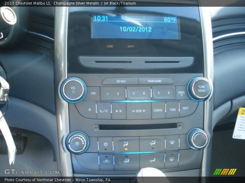 Champagne Silver Metallic / Jet Black/Titanium 2013 Chevrolet Malibu LS