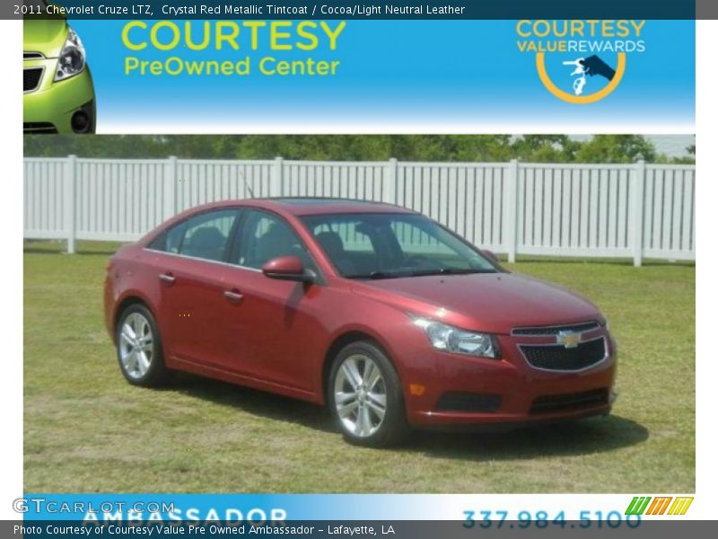 Crystal Red Metallic Tintcoat / Cocoa/Light Neutral Leather 2011 Chevrolet Cruze LTZ